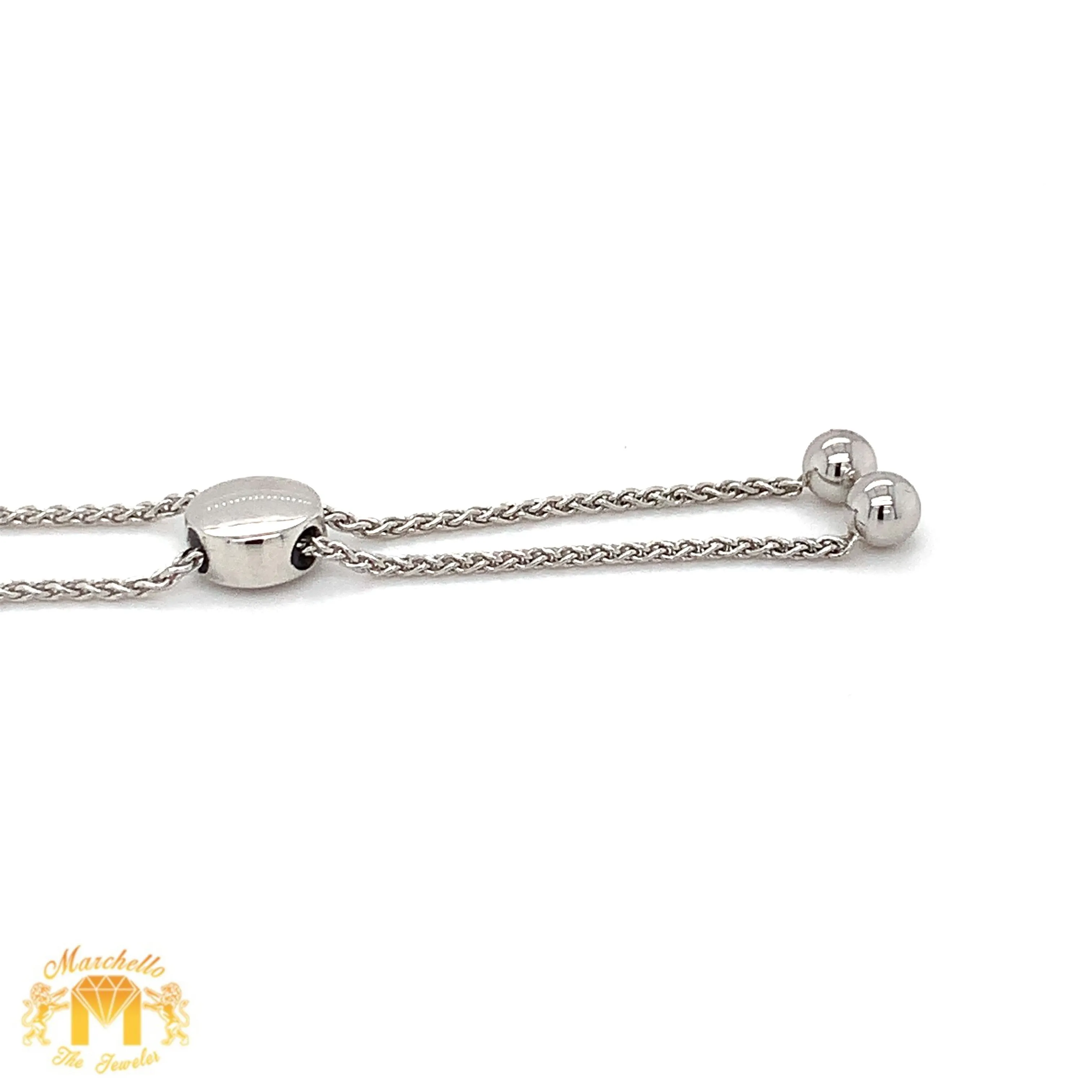 14k White Gold Tennis Ladies`Diamond Bracelet