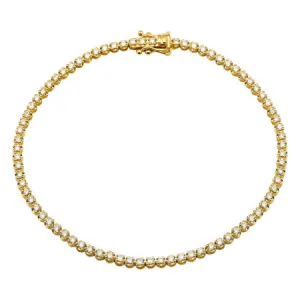 14K Yellow Gold 1.00ct Diamond Tennis Bracelet