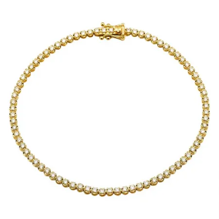 14K Yellow Gold 1.00ct Diamond Tennis Bracelet