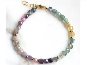 14K Yellow Gold Fluorite Bracelet