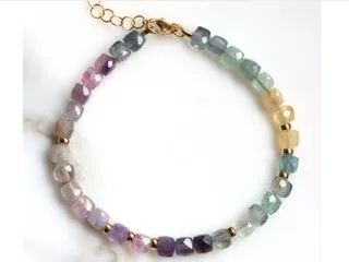 14K Yellow Gold Fluorite Bracelet