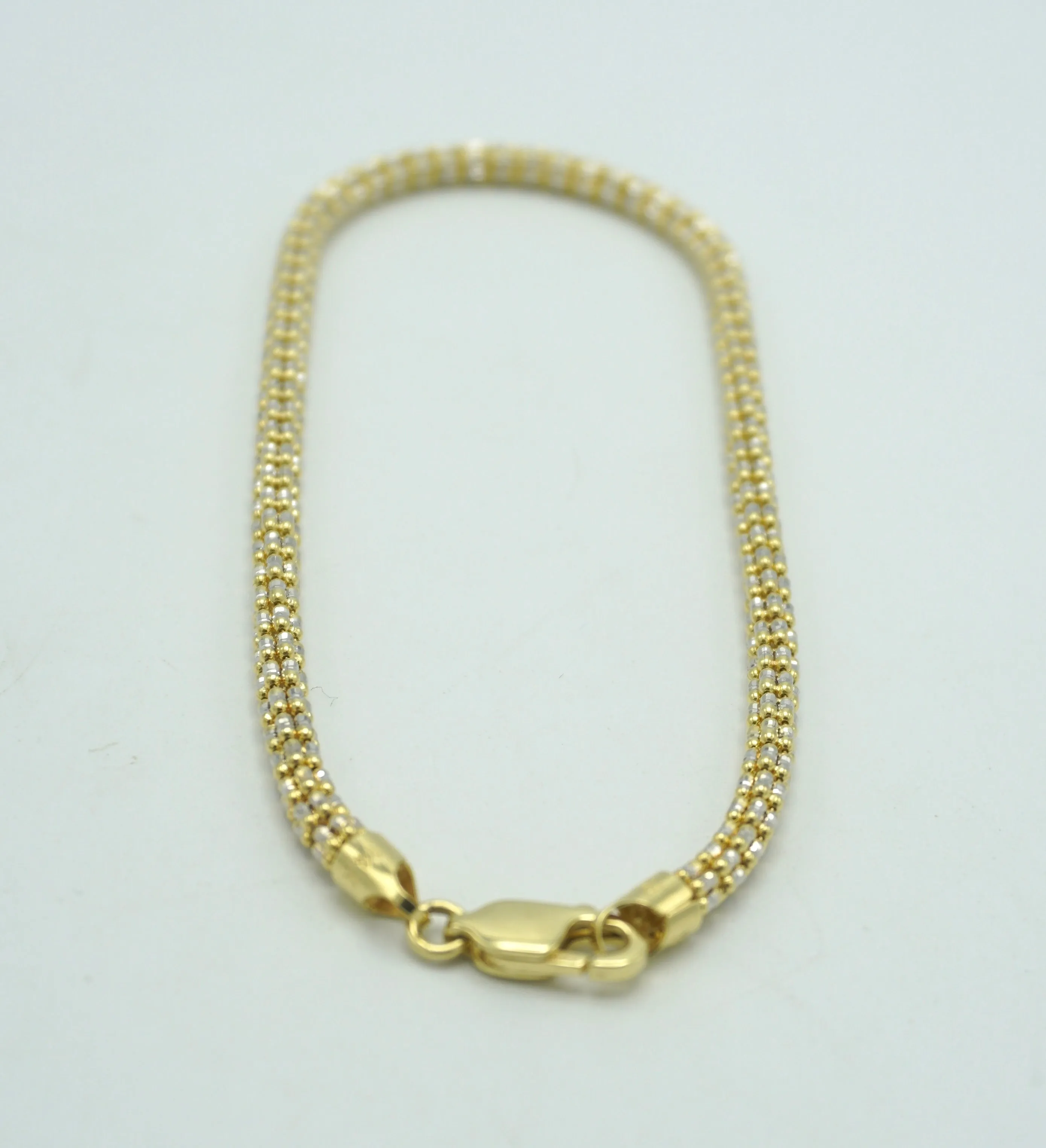 14KT Moon Ice Ankle Bracelet  Yellow Gold