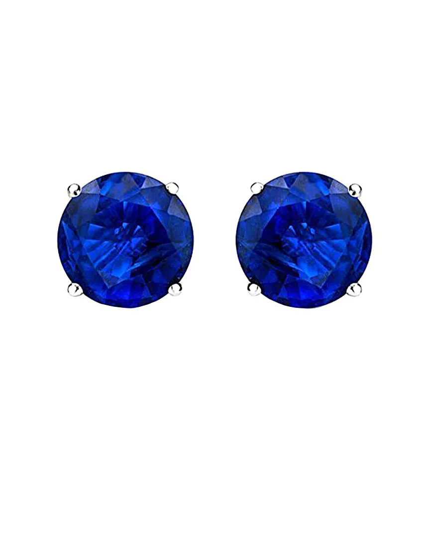 14kt white gold sapphire stud earrings containing 1.00 cts tw