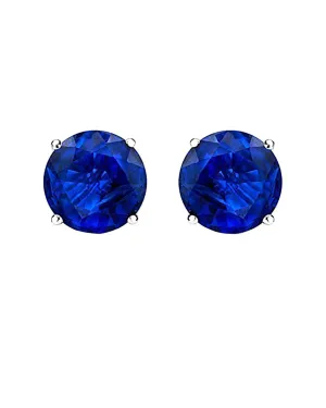 14kt white gold sapphire stud earrings containing 1.00 cts tw