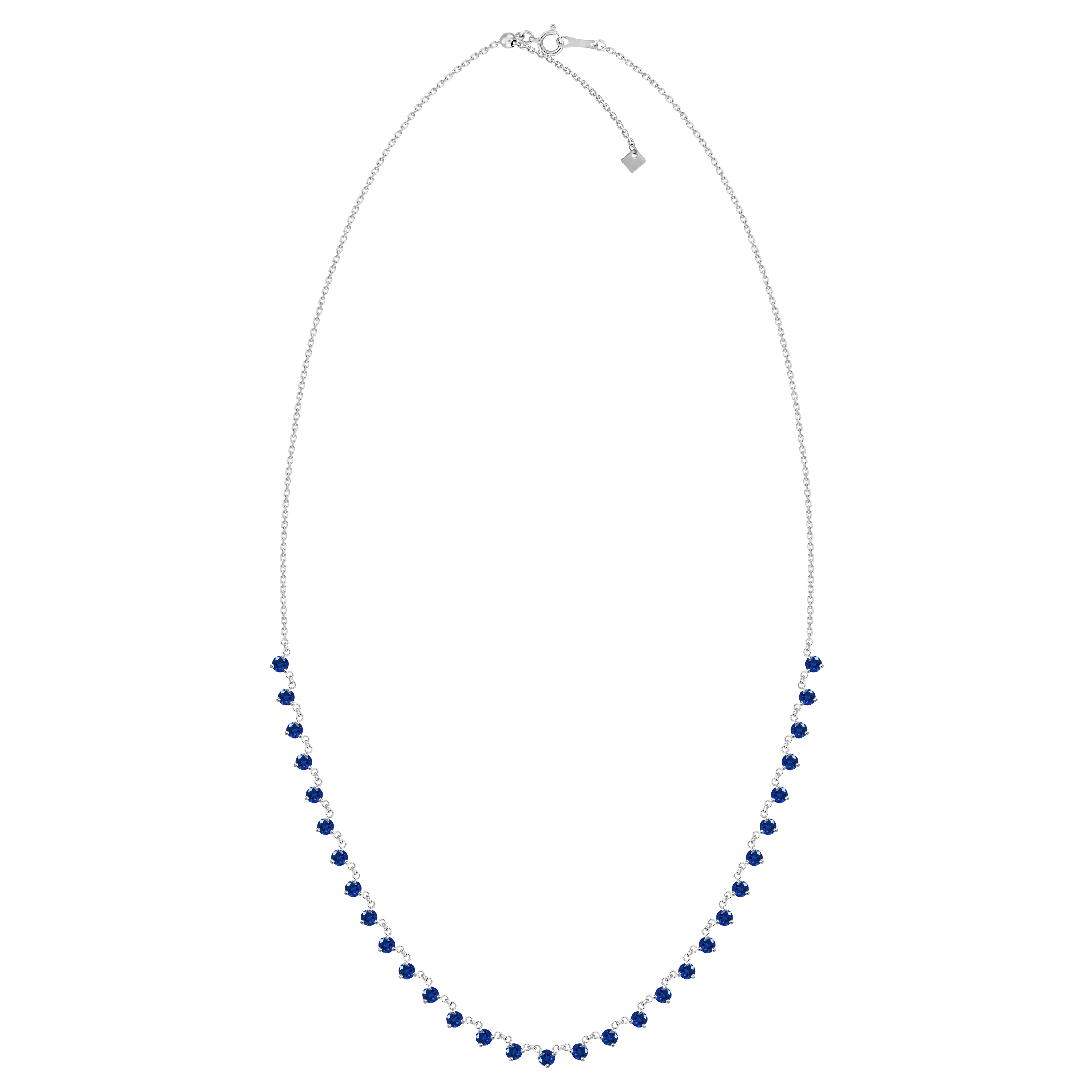 18K Yellow Gold Sapphire Necklace