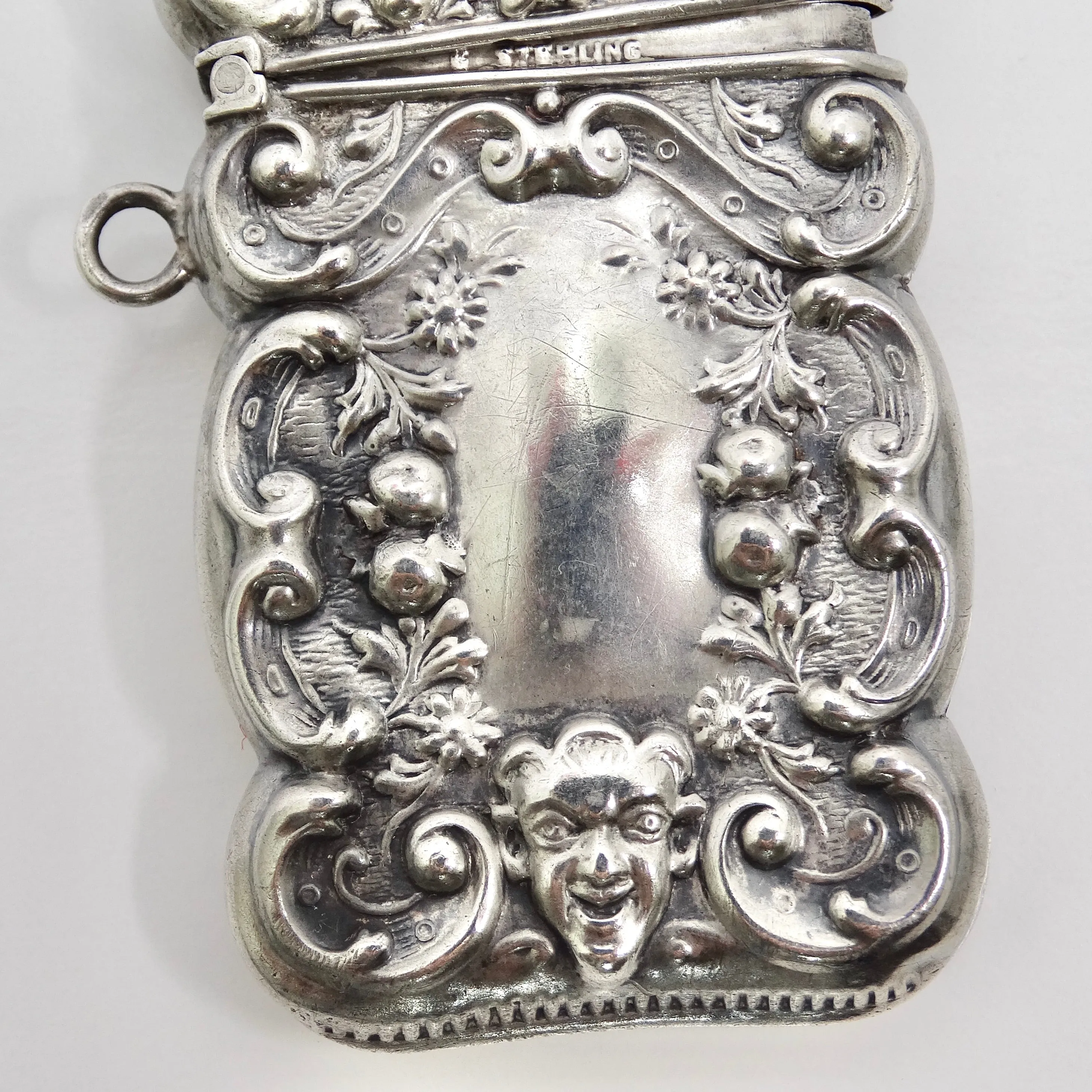 1940s Sterling Silver Engraved Matchbox Pendent