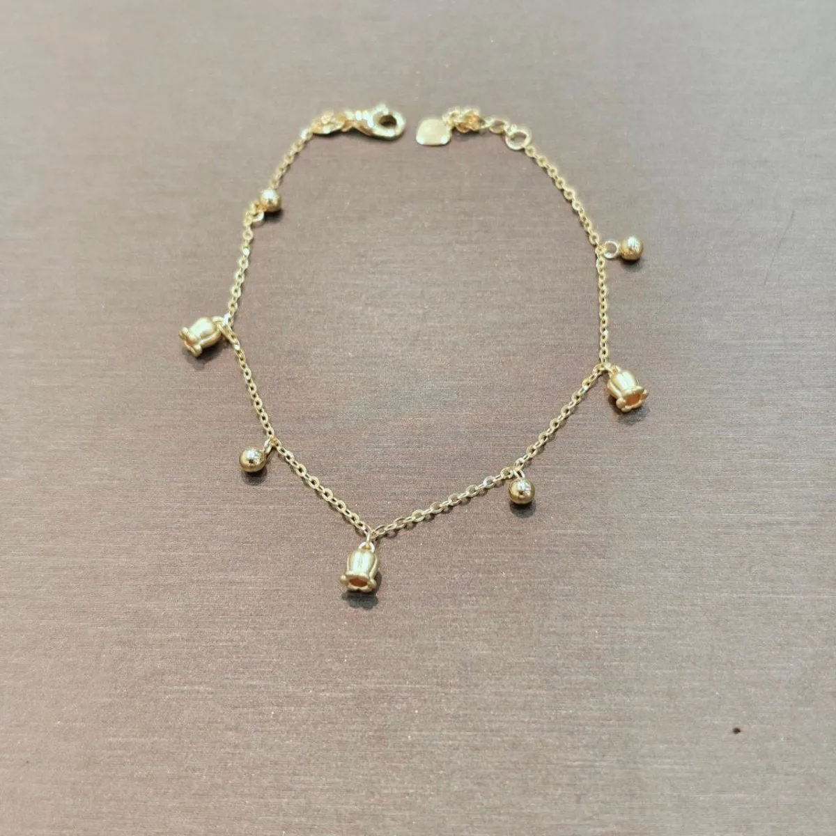 22k / 916 Gold Dangling Rose Bracelet by Best Gold Shop