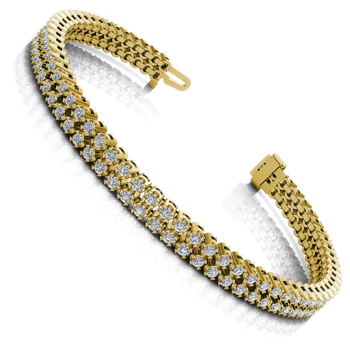 3.50-4.00 CT Round Cut Diamonds - Diamond Bracelet