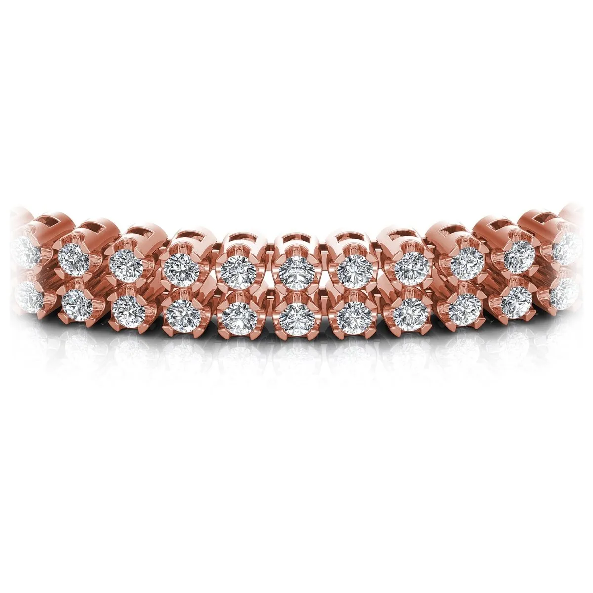 3.50-4.00 CT Round Cut Diamonds - Diamond Bracelet