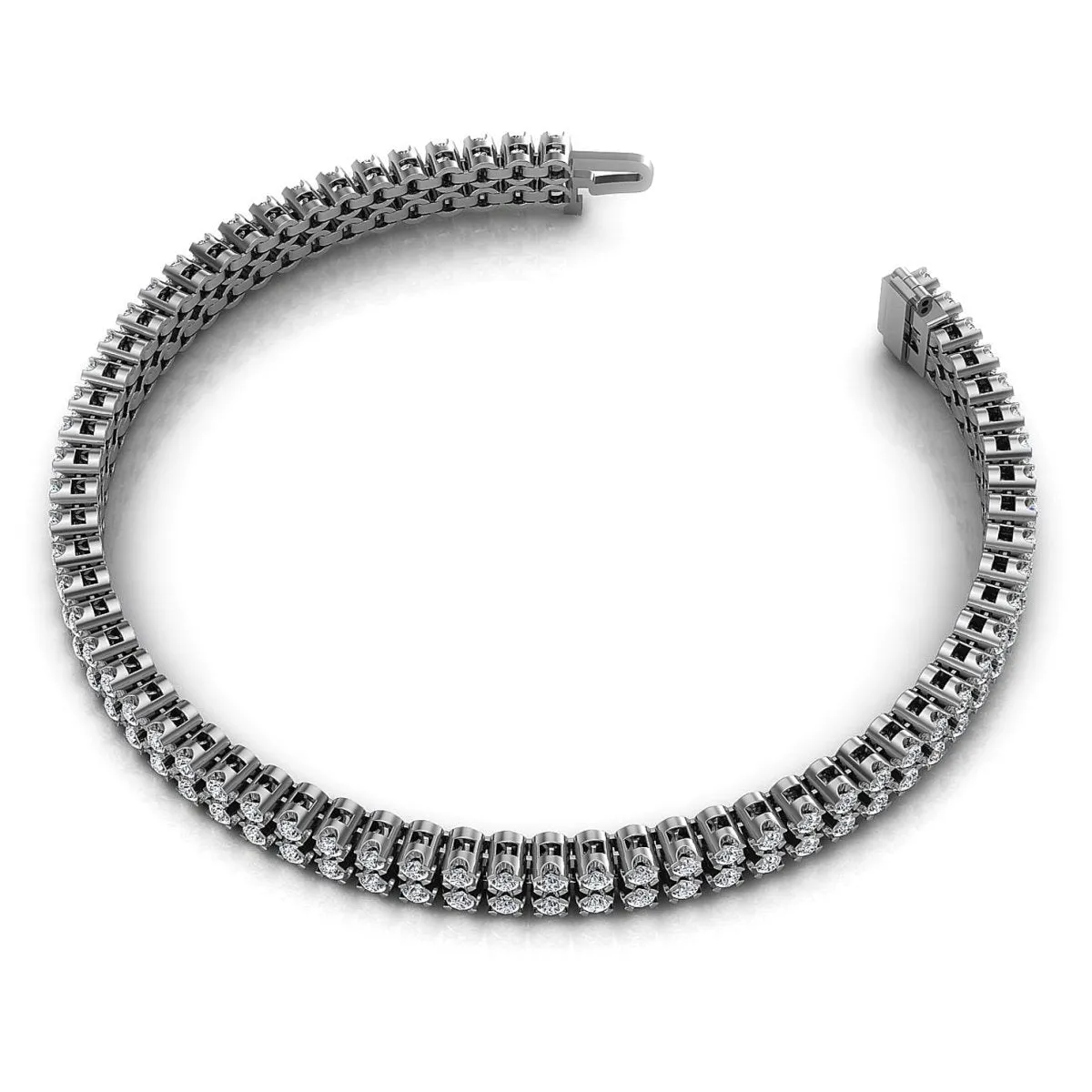 3.50-4.00 CT Round Cut Diamonds - Diamond Bracelet