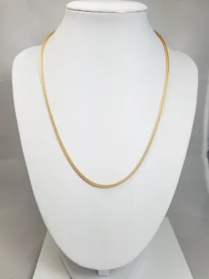 3D Hollow Mesh Link 14k Yellow Gold 18" Necklace