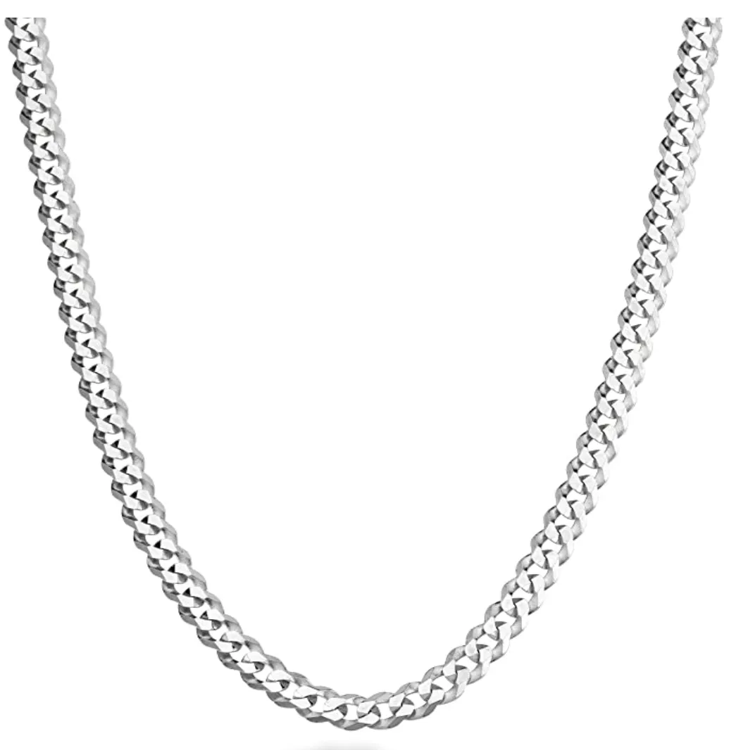 5mm 925 Sterling Silver Cuban Link Chain Hip Hop Rapper Jewelry 16 - 30in.