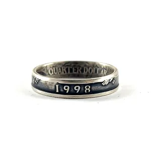 90% Silver 1998 Washington Quarter Stacking Coin Ring