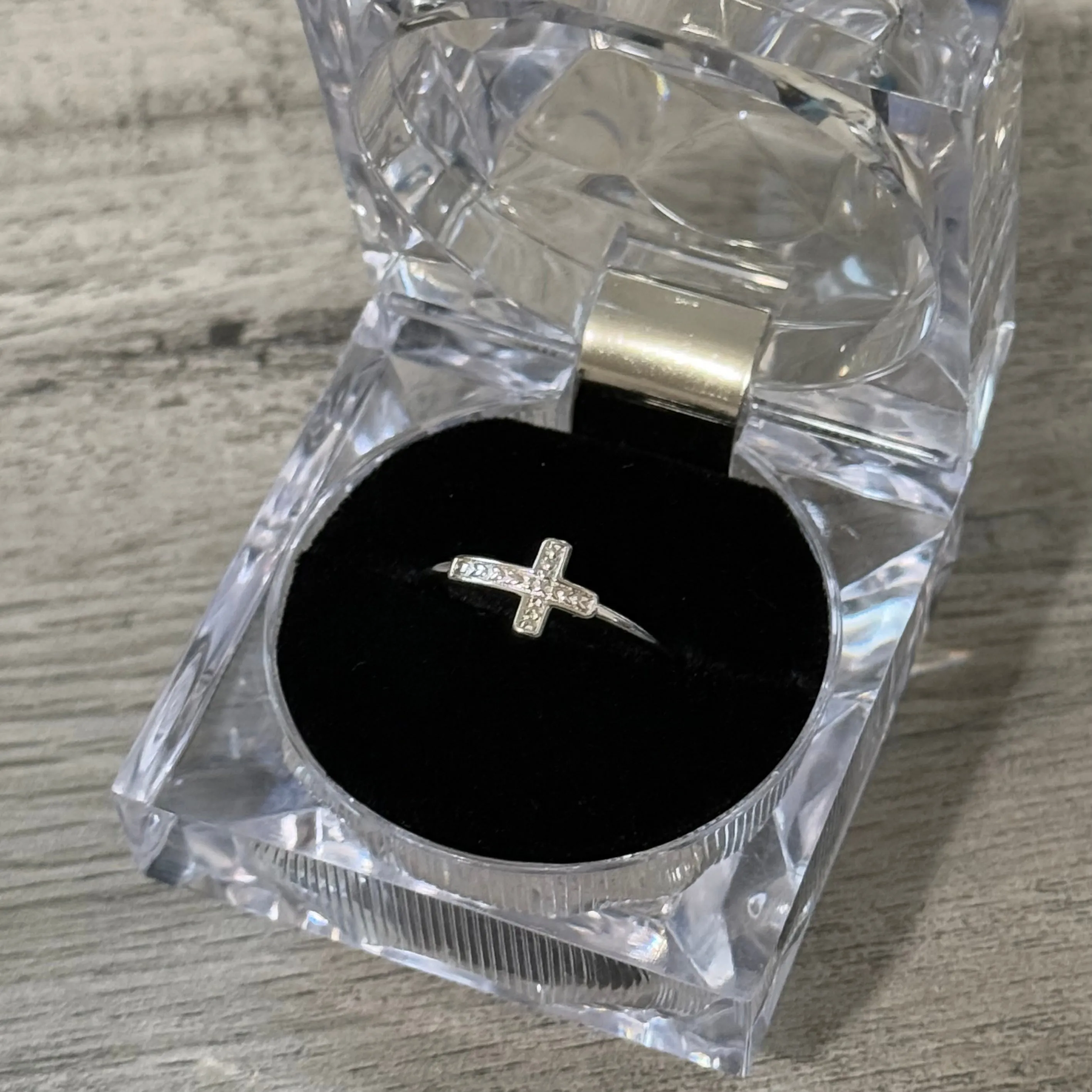 925 Mini Silver Cross Ring