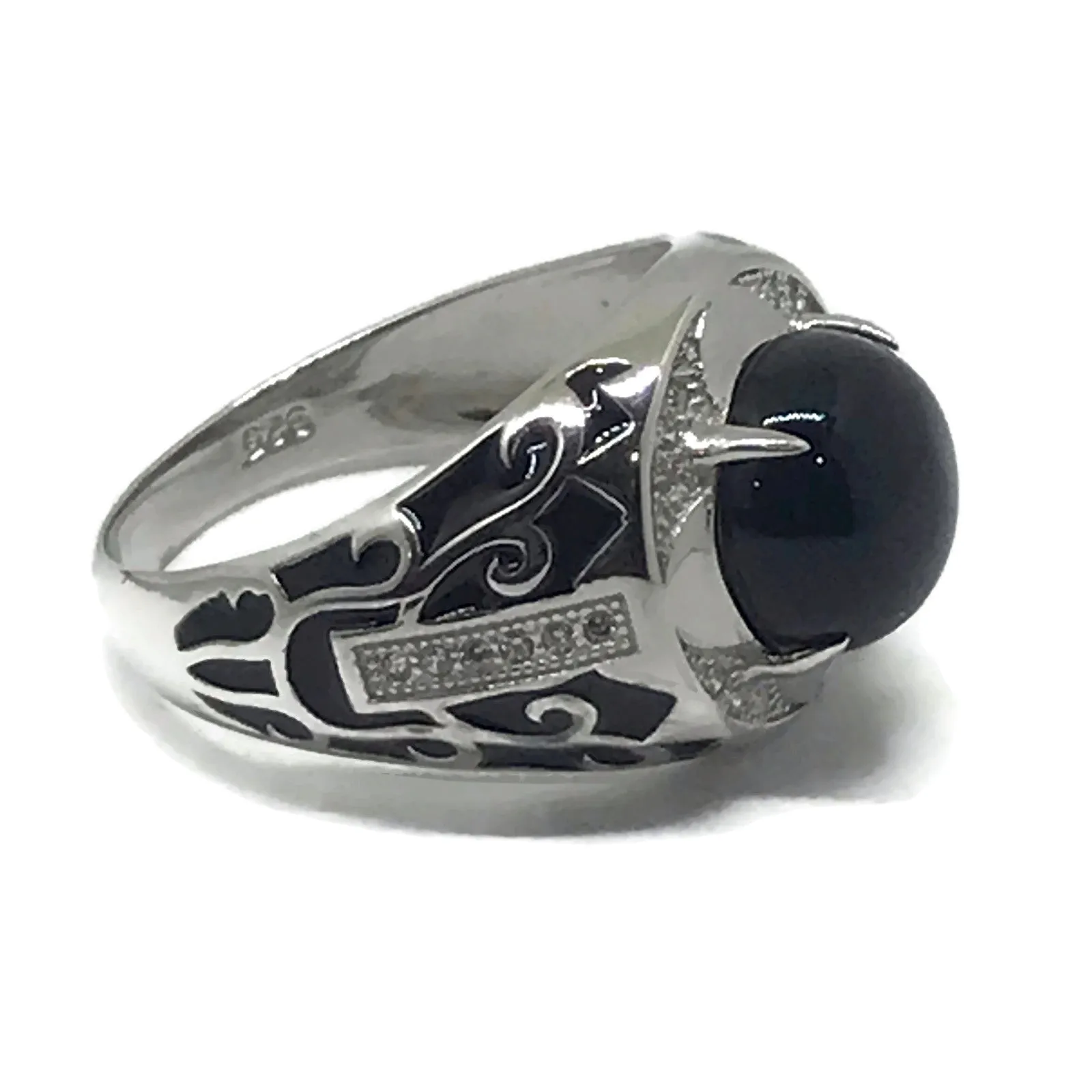 925 Solid Sterling Silver Men Ring - Style #10