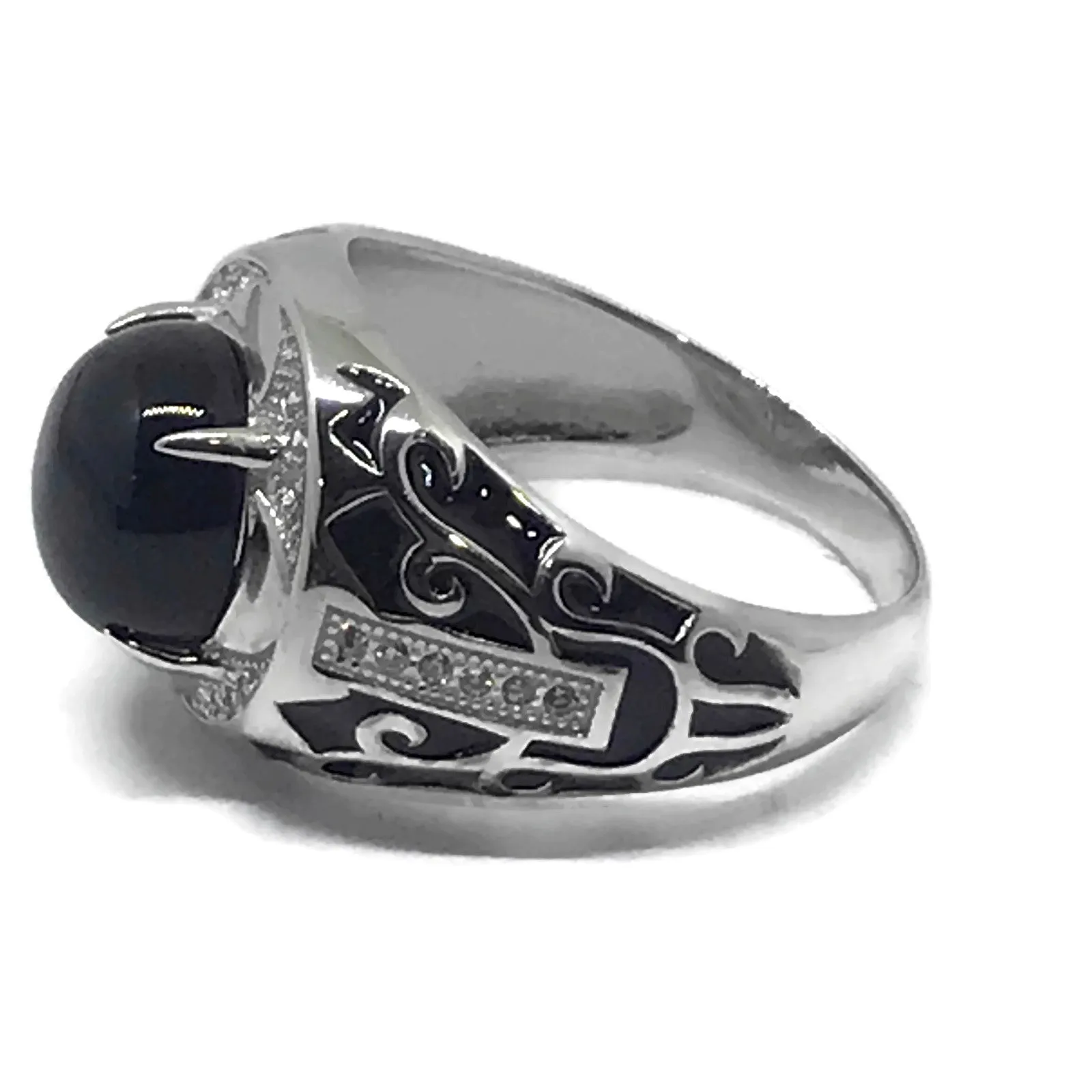 925 Solid Sterling Silver Men Ring - Style #10