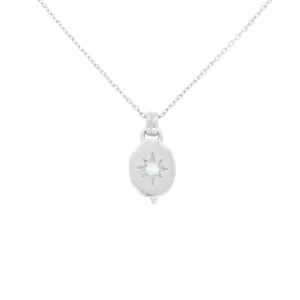 Alina Opal Silver Necklace