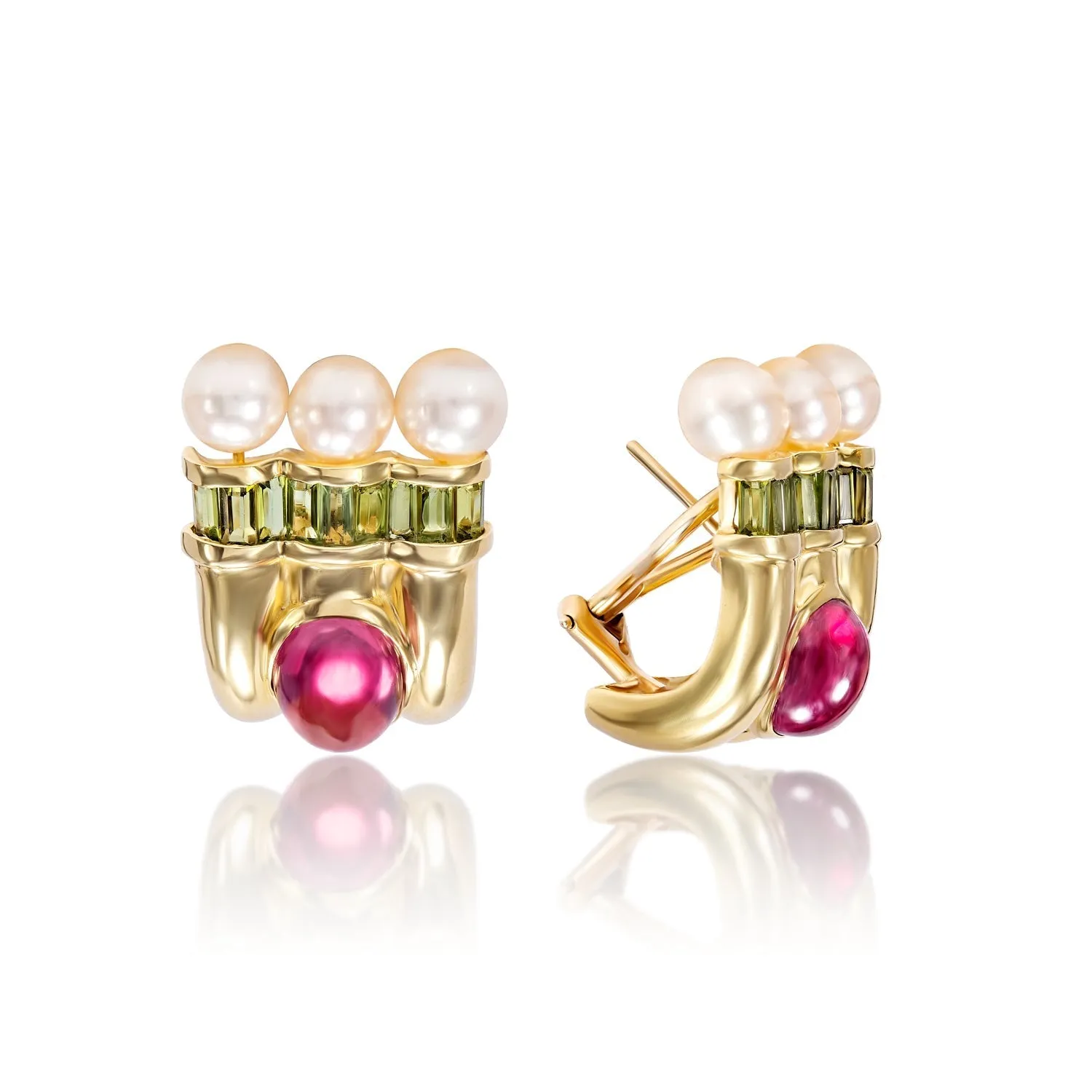 Aliza Clip-On Earrings in 18k Yellow Gold By Mike Nekta