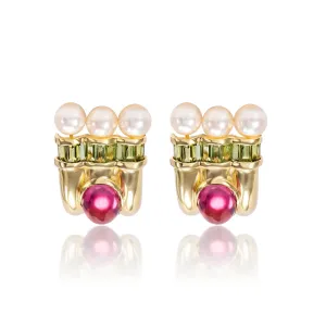 Aliza Clip-On Earrings in 18k Yellow Gold By Mike Nekta