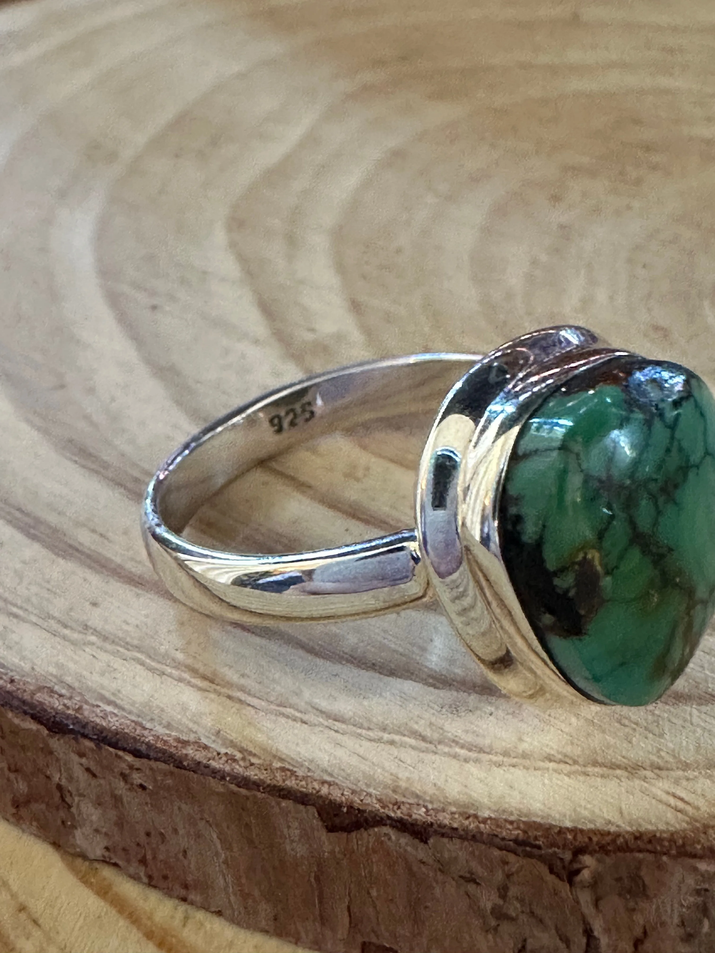 AMERICAN TURQUOISE and Silver Ring Size 11