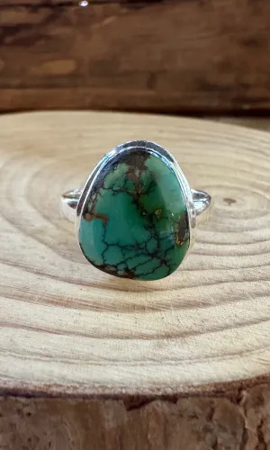 AMERICAN TURQUOISE and Silver Ring Size 11