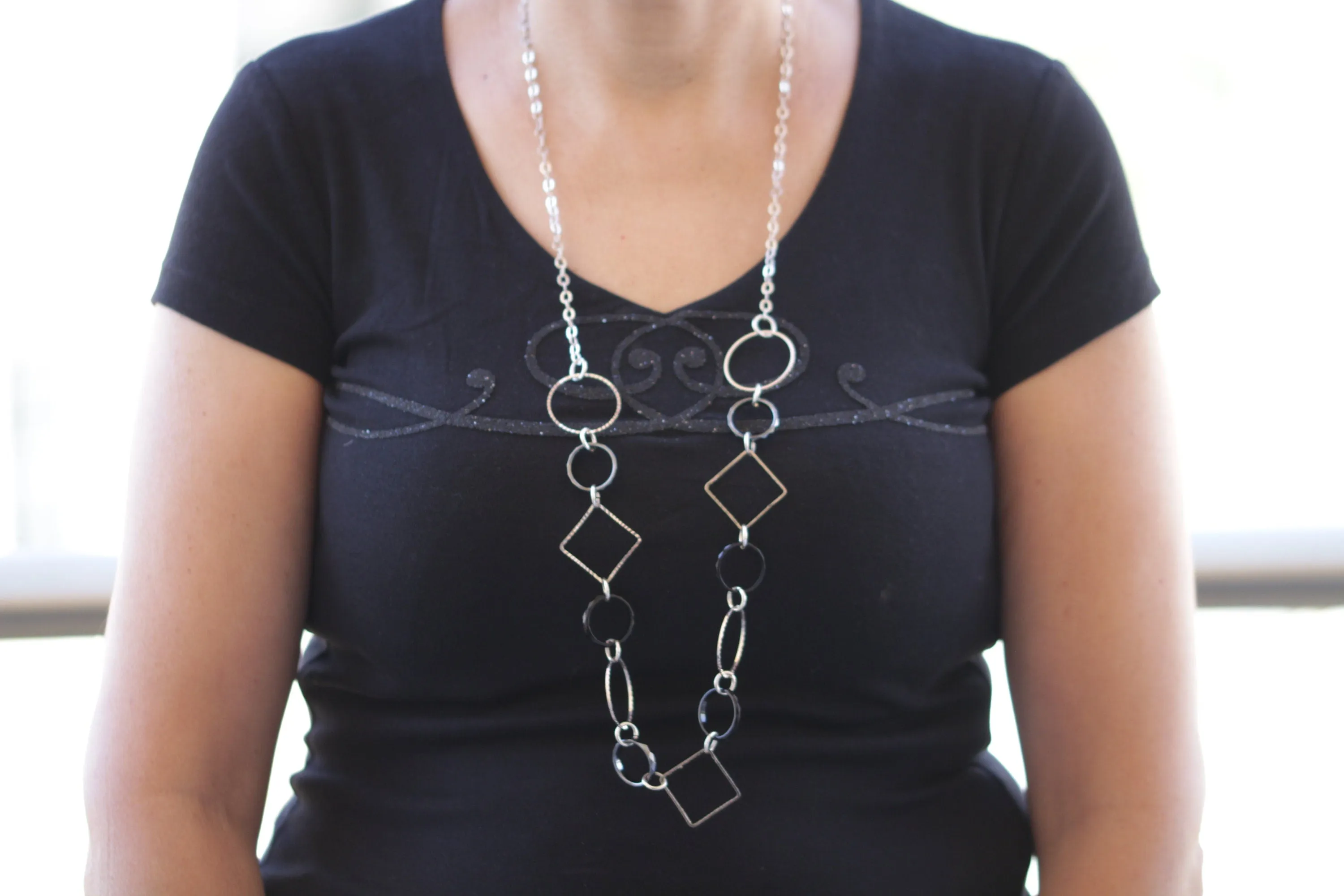 Black Onyx And Hematite Chain