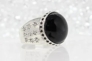 Black Onyx Signet Ring