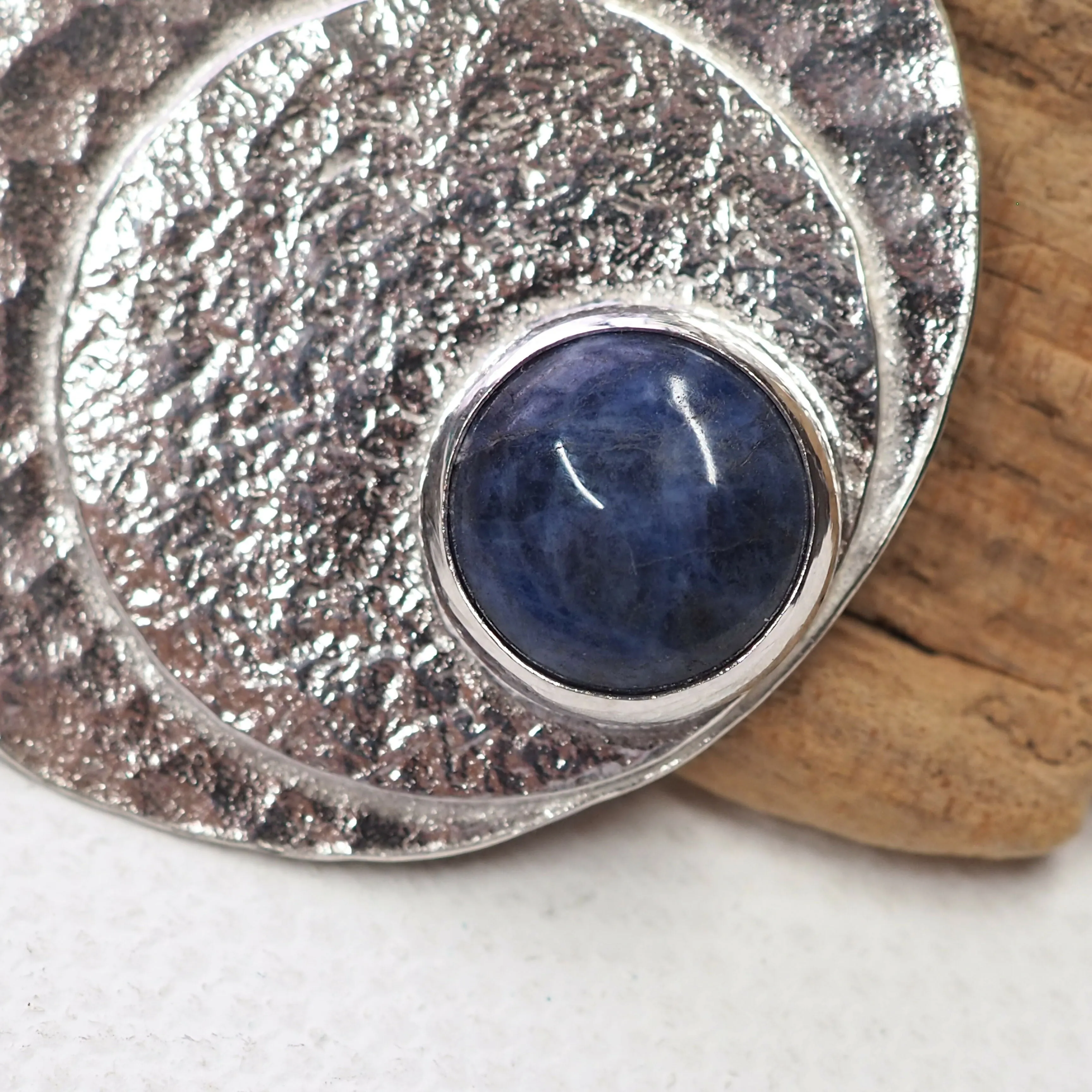 Blue Moon Pendant Necklace - Hallmarked