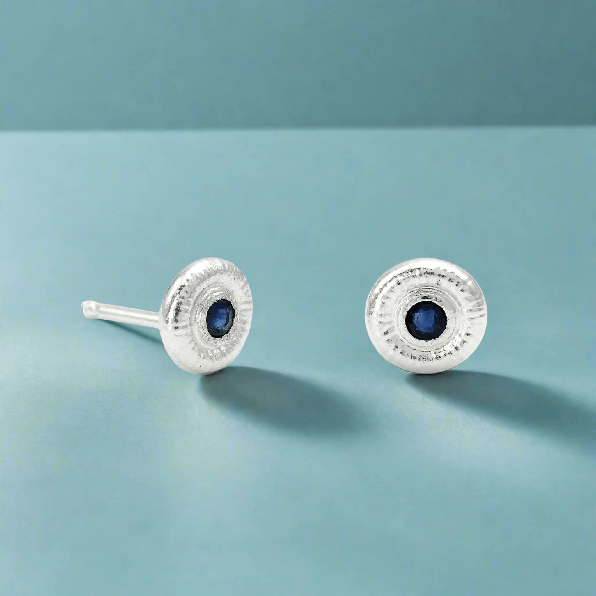 Blue Sapphire Post Earring