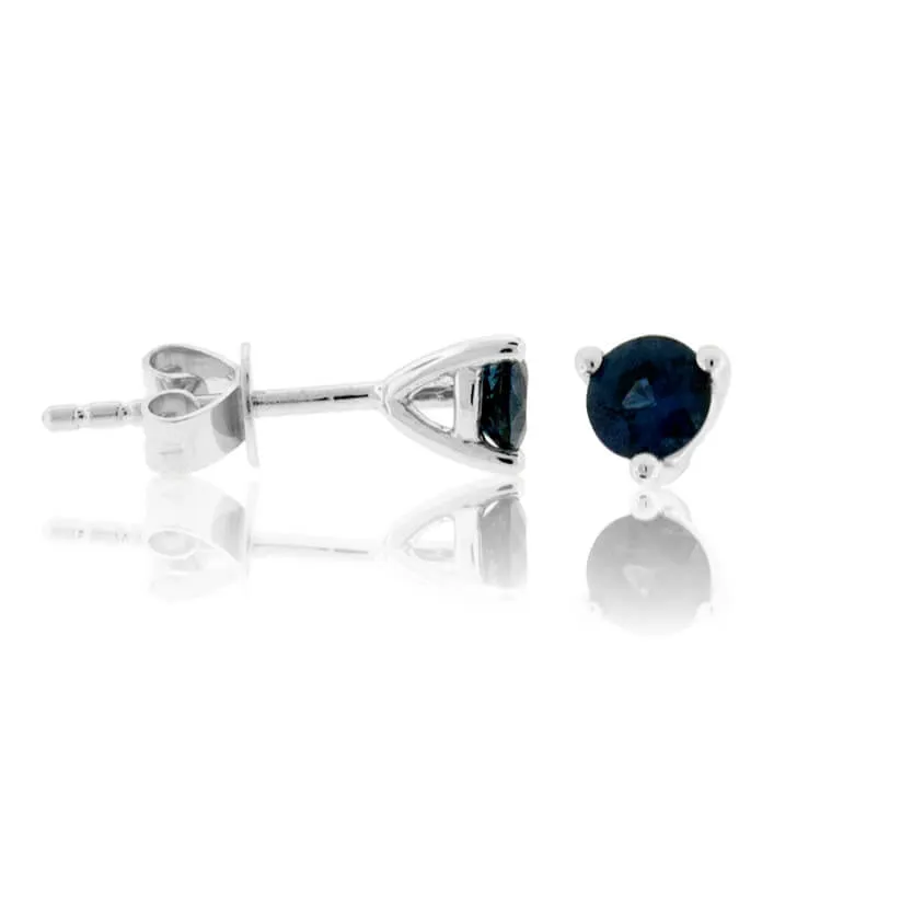 Blue Sapphire Stud Earrings