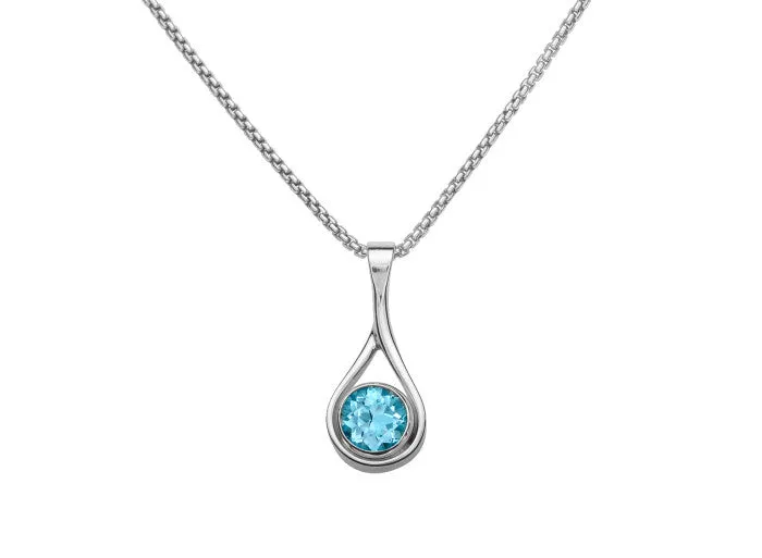 Blue Topaz "Desire" Pendant