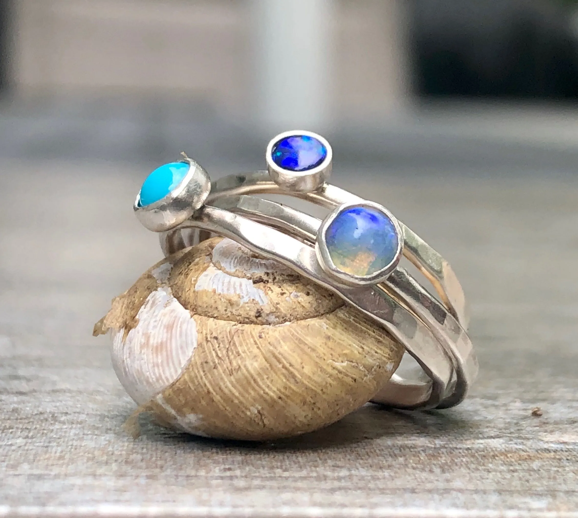 Blue Waters Ring Set