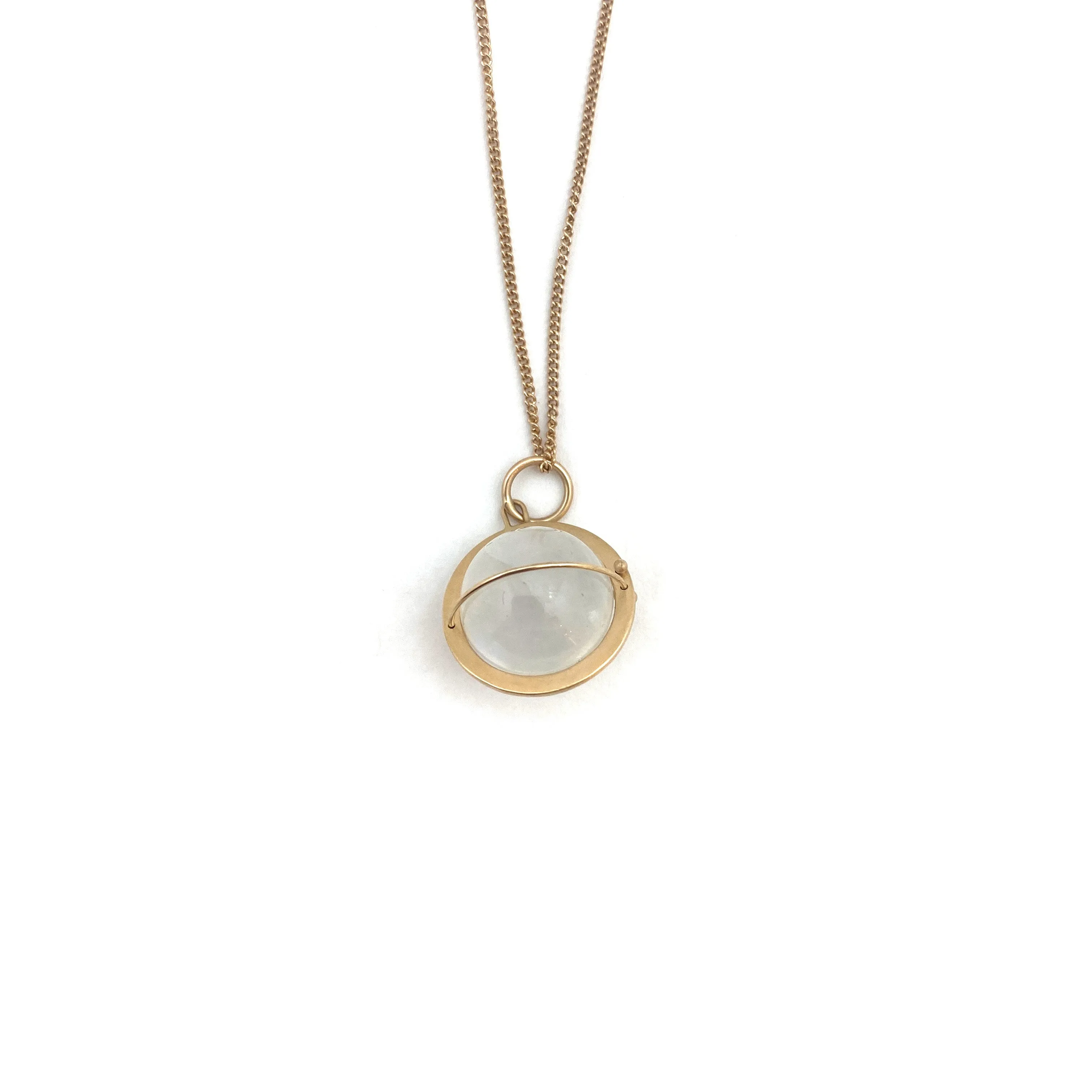 Captured Moonstone Orb Necklace