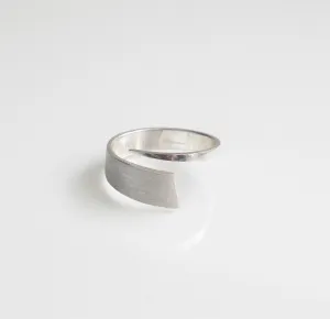 Cashmere Doll Ring, Matte Adjustable Flat Bars .925 Sterling Silver Waterproof Nickel Free Unisex Ring