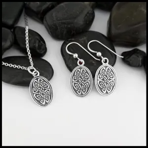 Celtic Butterfly Knot Pendant and Earring Set