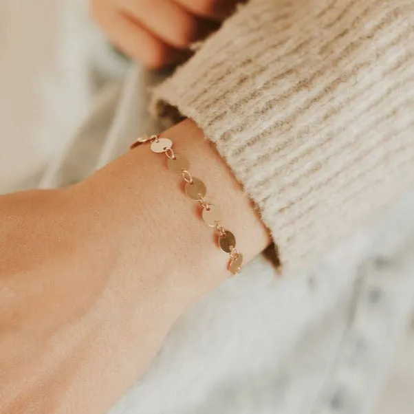 Chloe Gold Filled Coin Bracelet