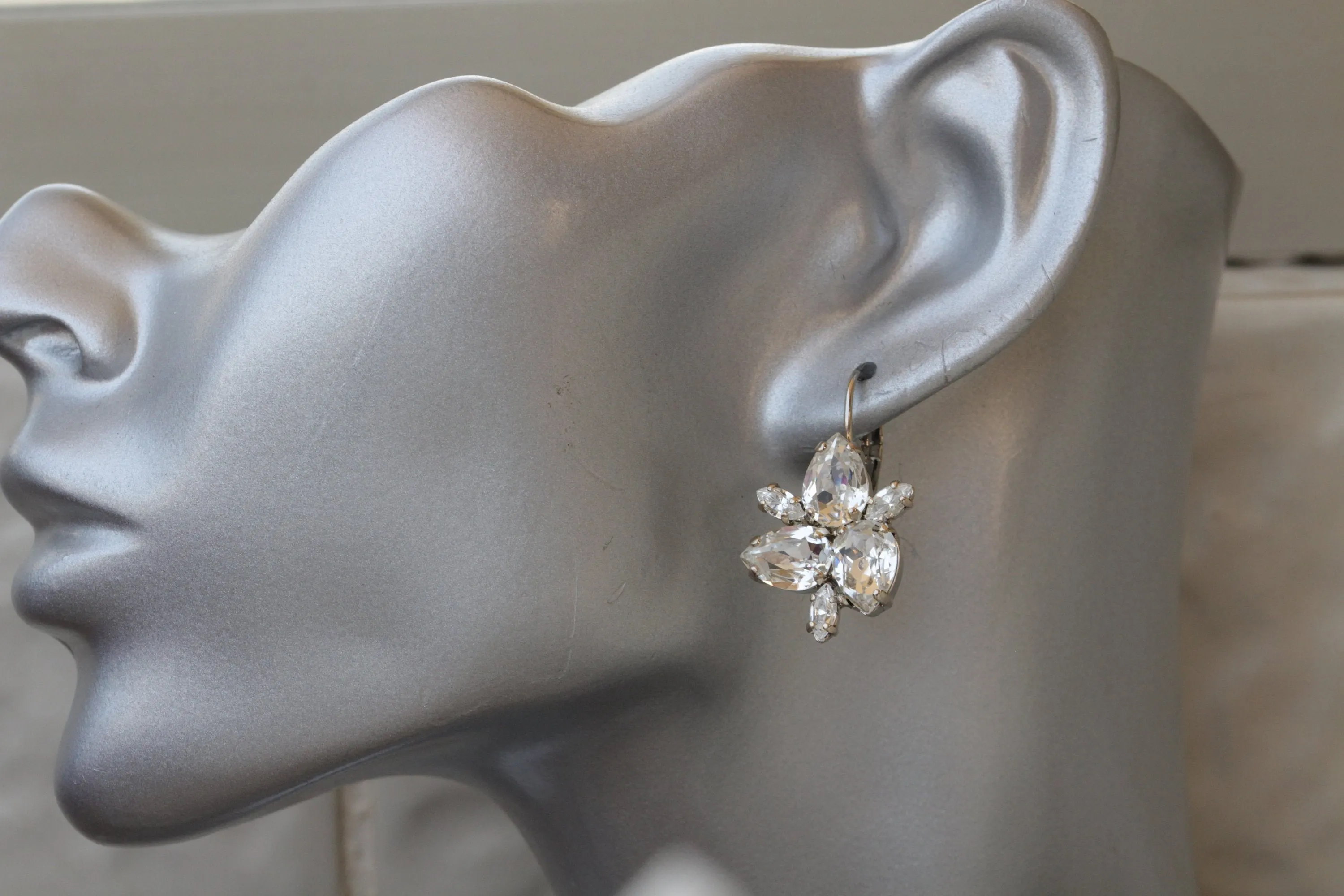 CLEAR CRYSTAL Bridal Earrings