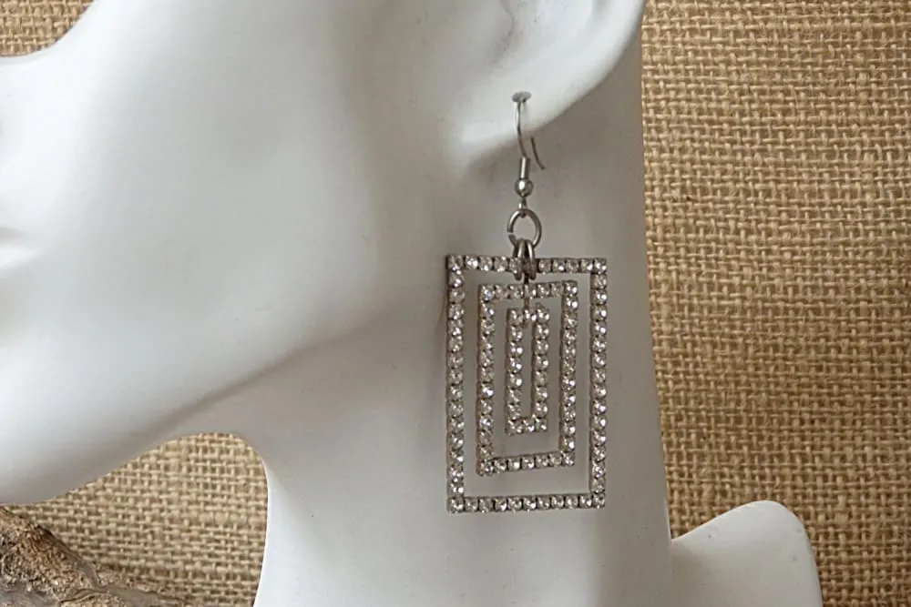 Clear Geometric Earrings