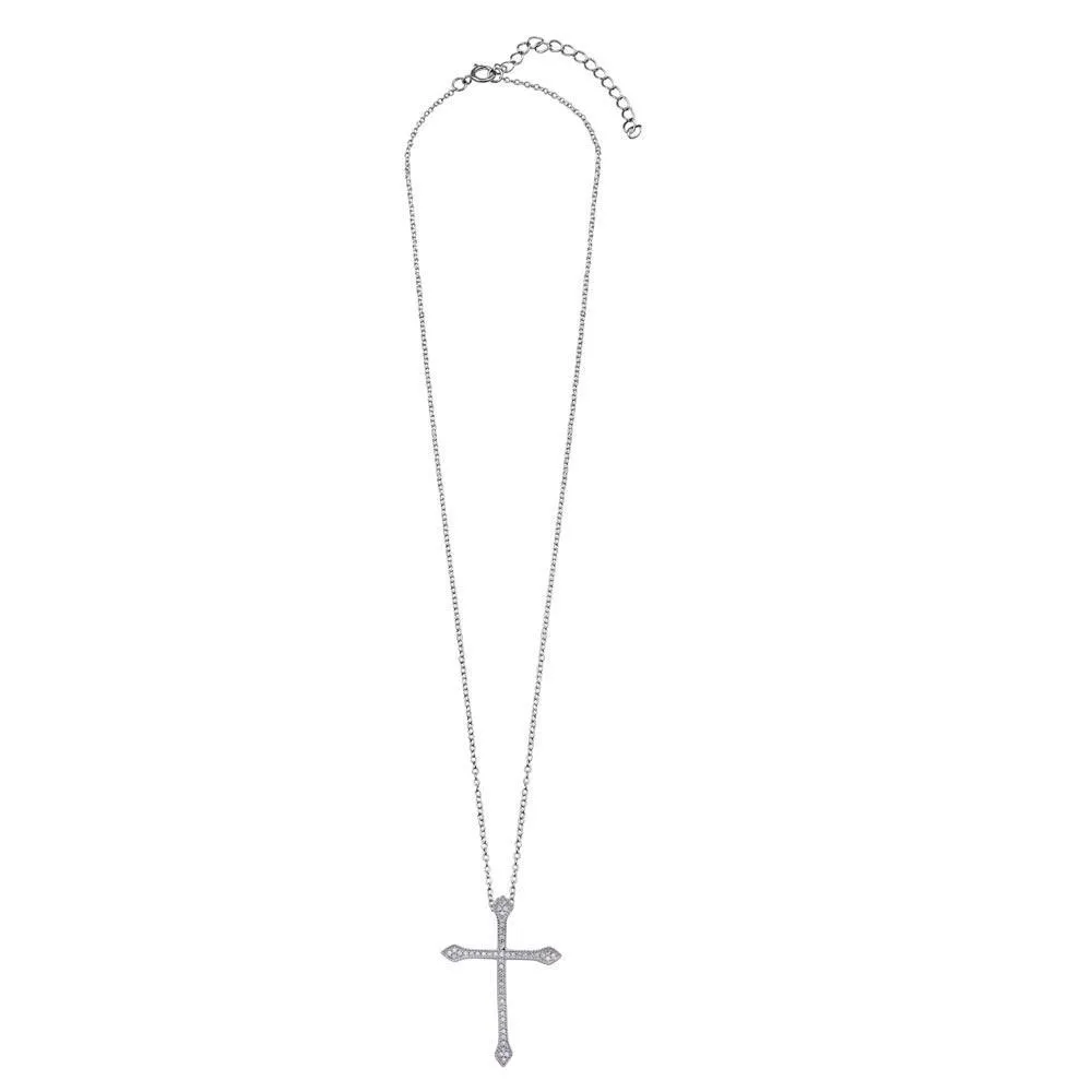 Cross Necklace with CZ