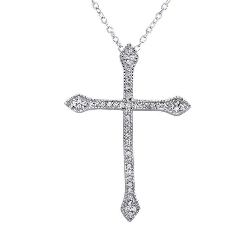 Cross Necklace with CZ