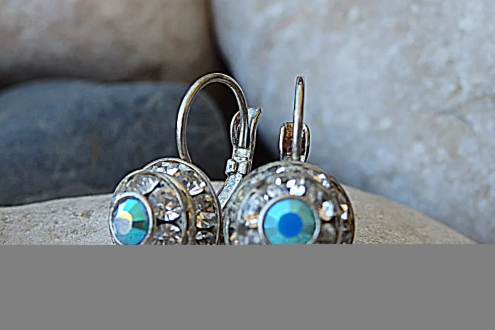 Crystal Drop Earrings.