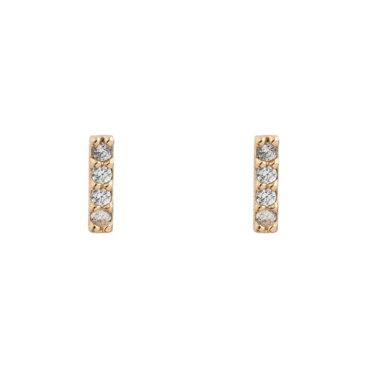 Crystal Letter Stud Earring