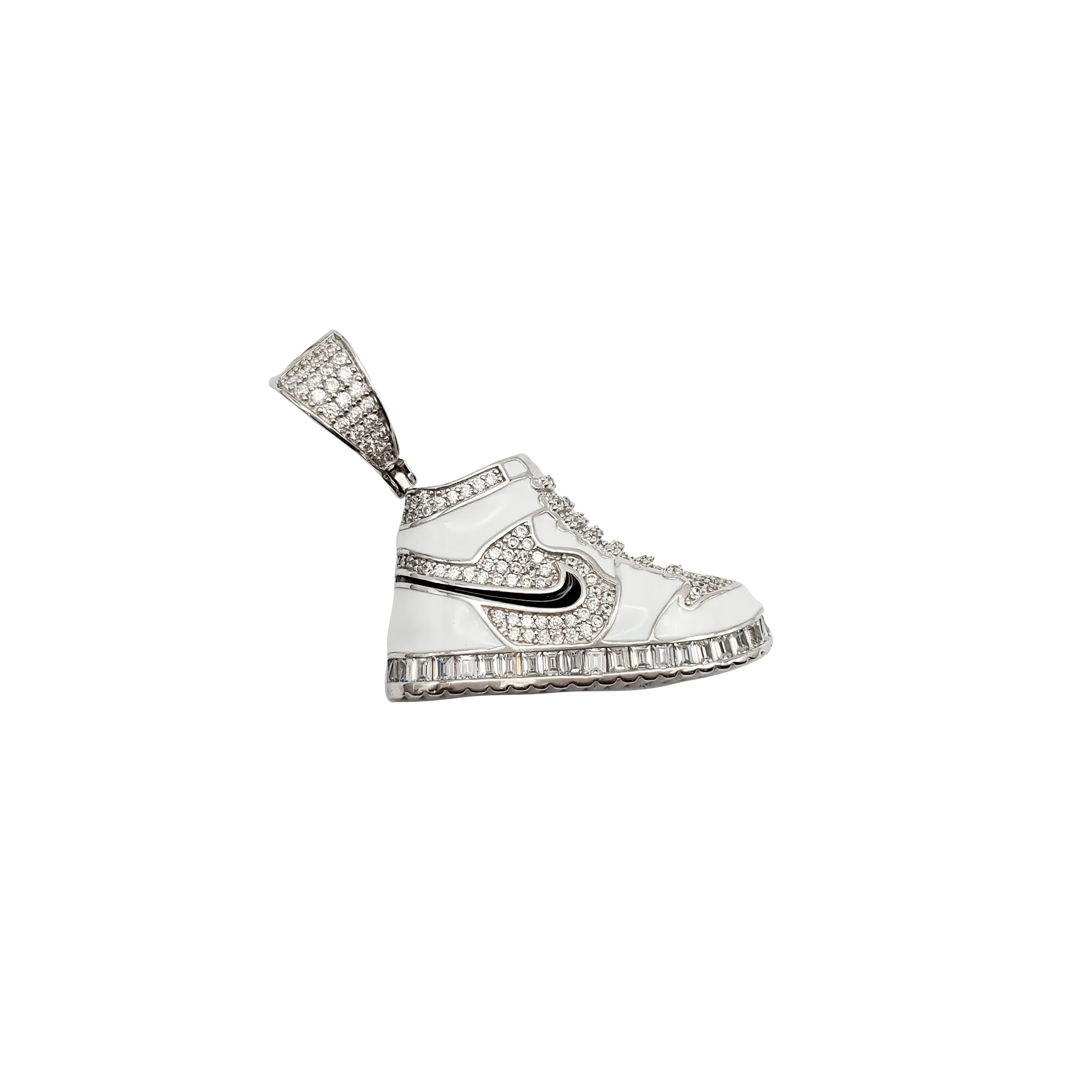 Cubic Zirconia Shoe Pendant (Silver)