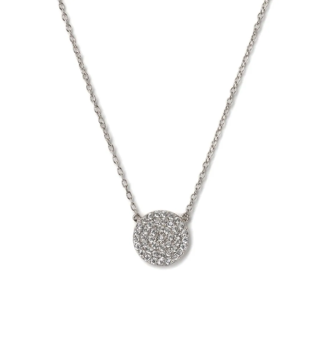 Dainty Crystal Disc Necklace