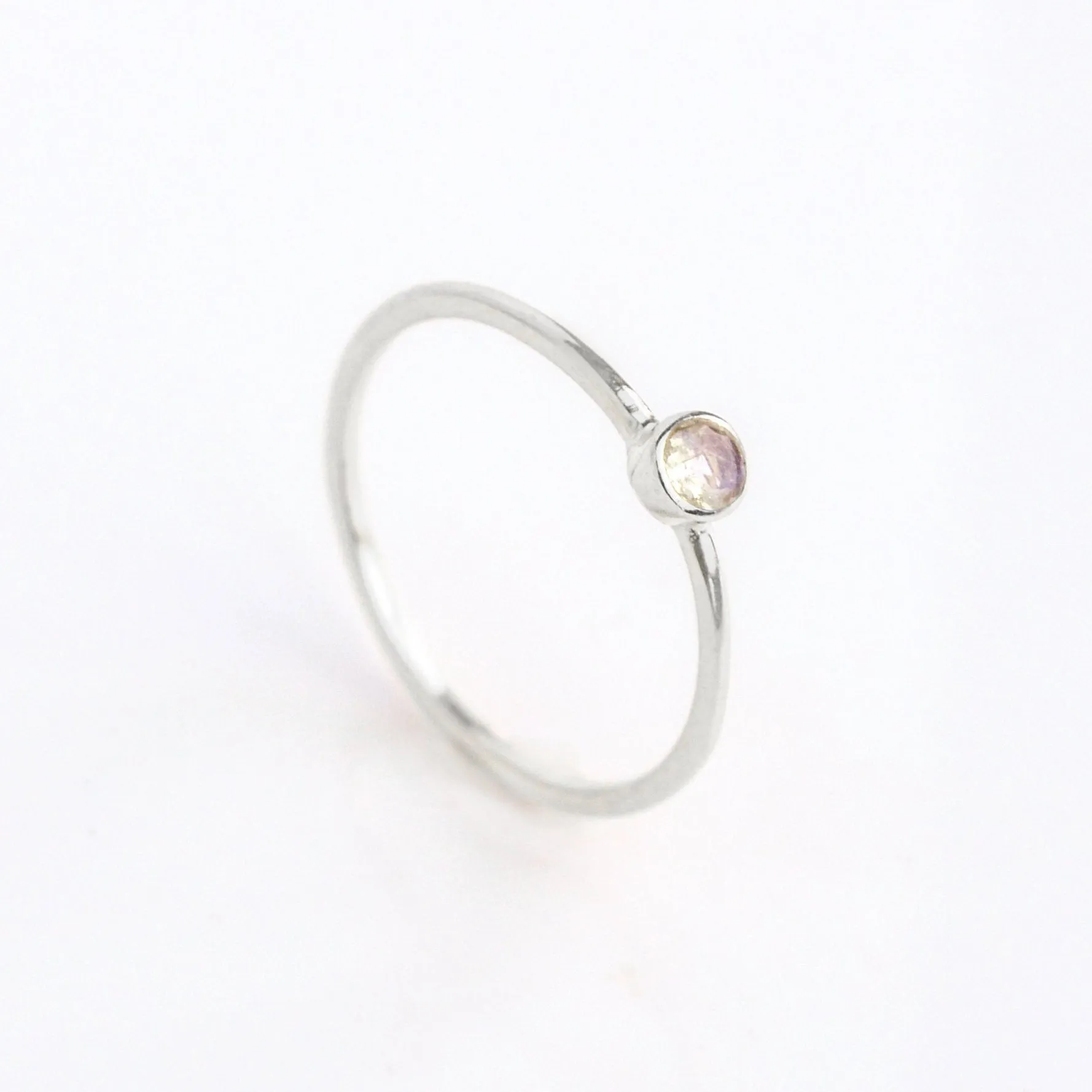 Dainty Stacking Opalite Ring - October Birthstone