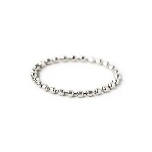 Diamond Cut Bead Chain Ring