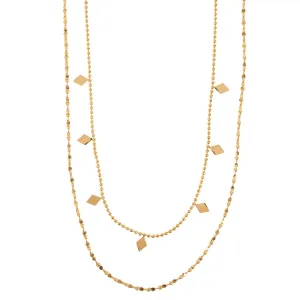 Elise - Double Layer Chain Necklace Stainless Steel