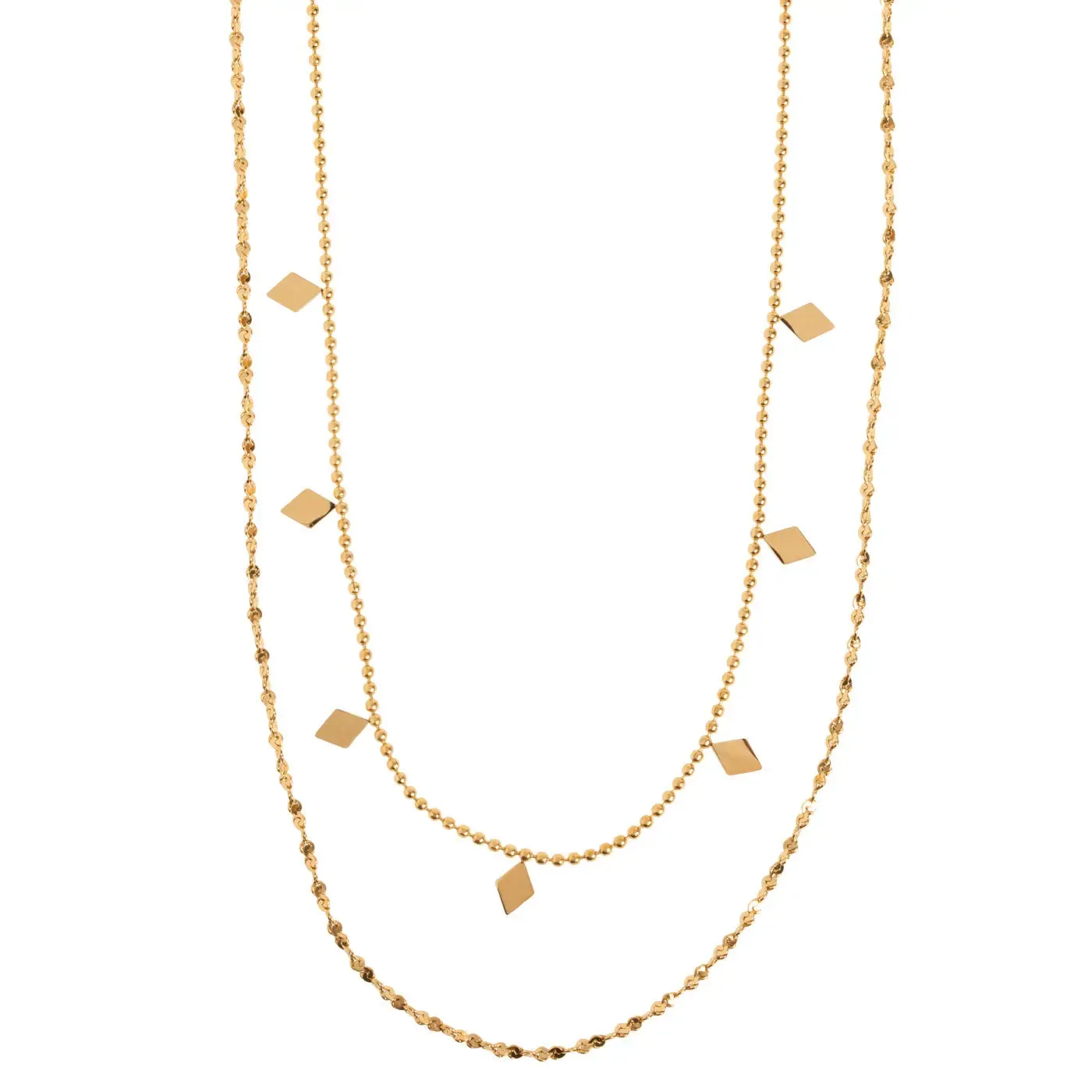 Elise - Double Layer Chain Necklace Stainless Steel