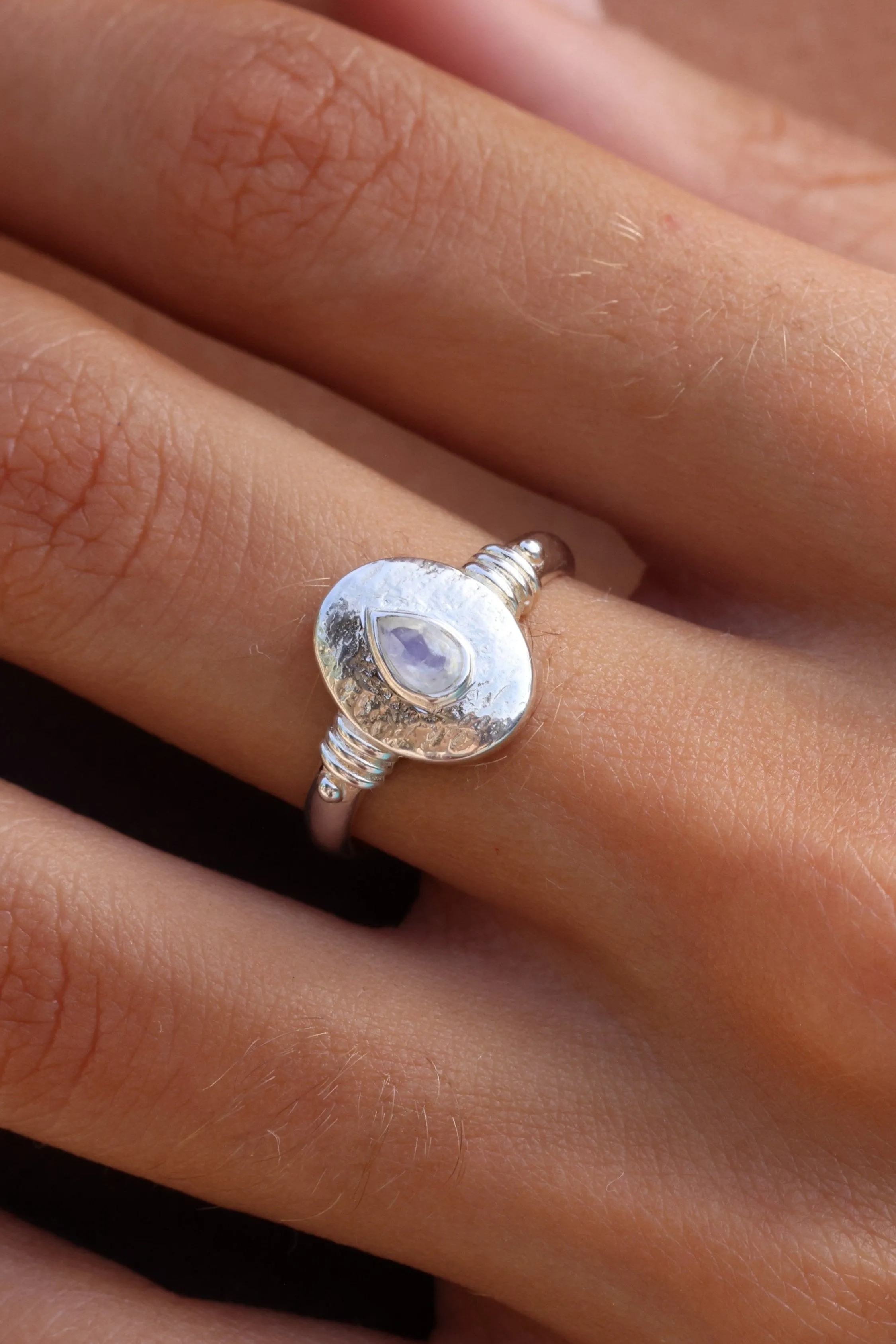 Esme Moonstone Silver Ring