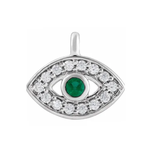 Evil Eye Charm | Diamond | 14k White Gold